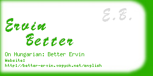 ervin better business card